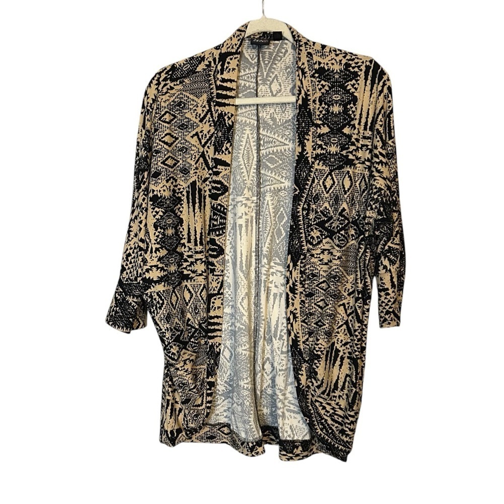 Eye Candy Black and Tan Patterned Sweater